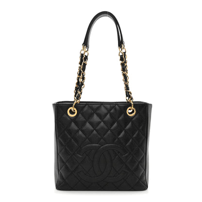 Chanel Caviar Quilted Petit Shopping Tote PST Black 1 of 10