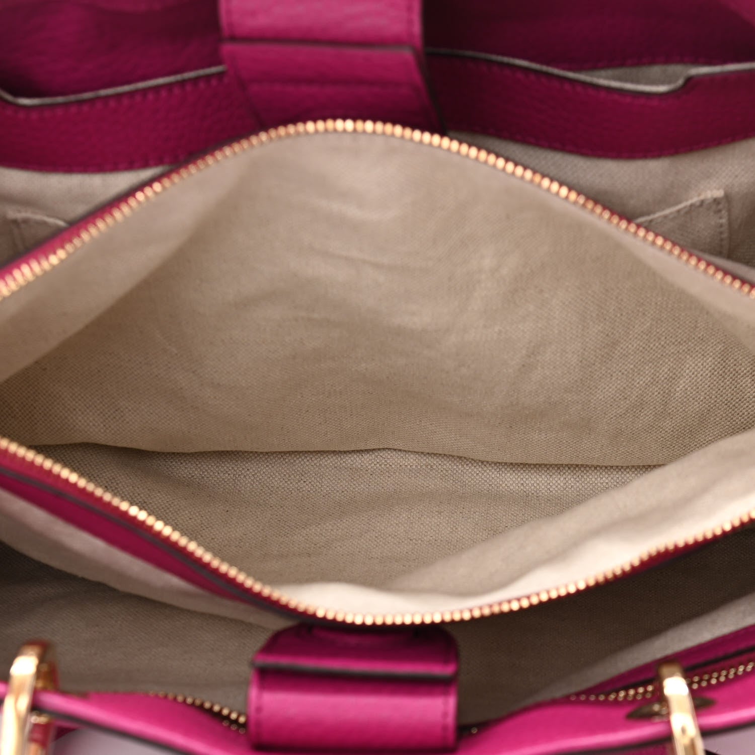 Gucci Pebbled Calfskin Medium Bamboo Shopper Tote Bright Bougainvillea 6 of 11