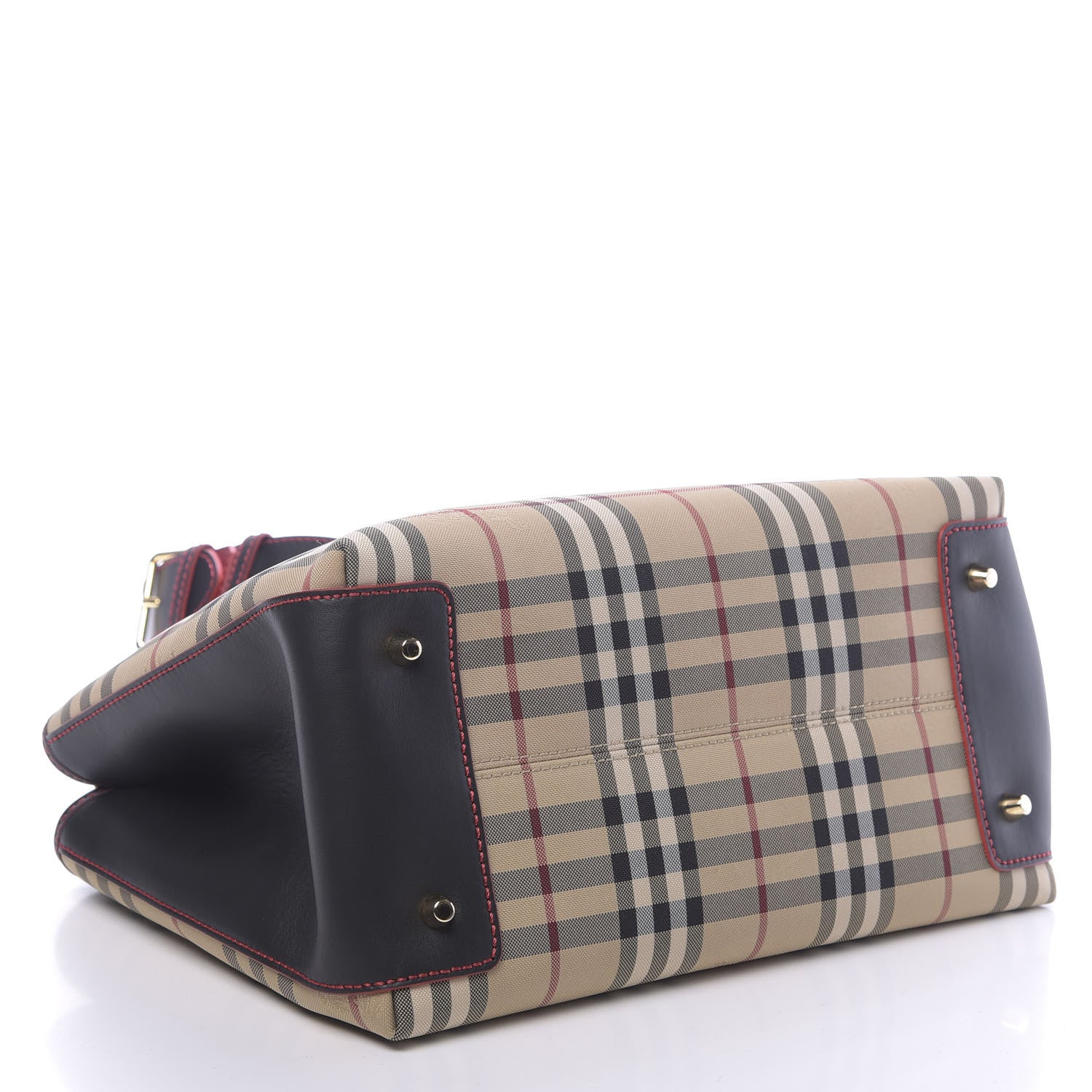 Burberry Horseferry Check Medium Ballingdon Tote Honey Black 4 of 13