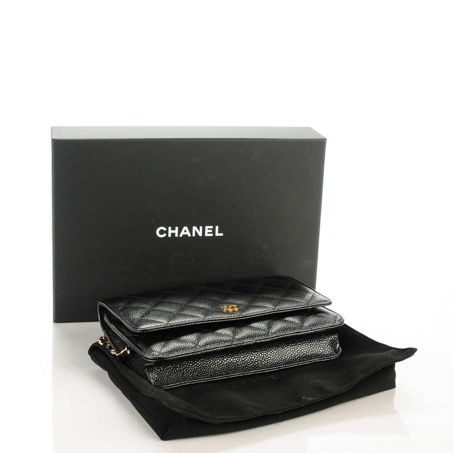 Chanel Caviar Quilted Wallet On Chain WOC Black 4 of 8