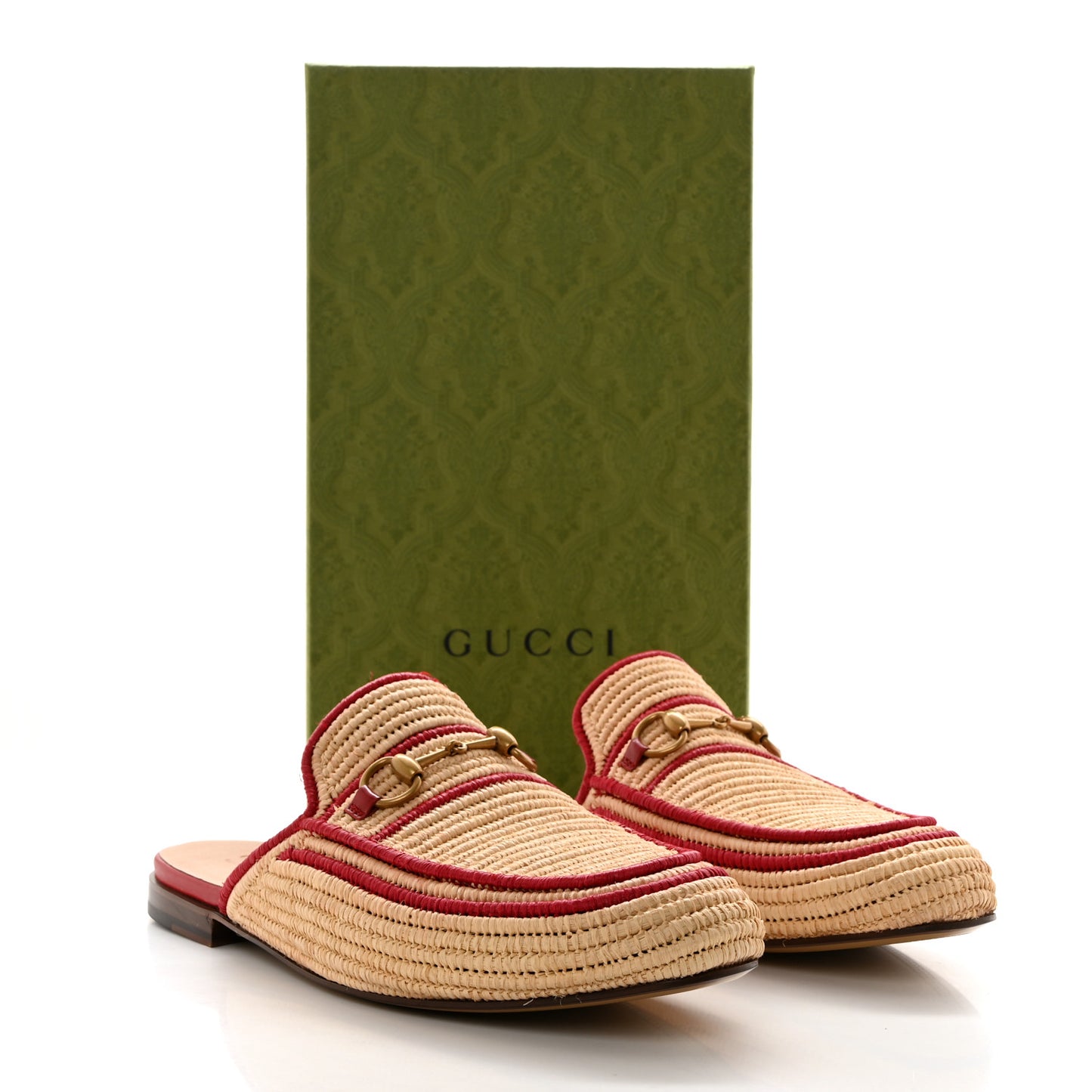 Raffia Mens Princetown Slippers 12 Naturale Sand Storm Red
