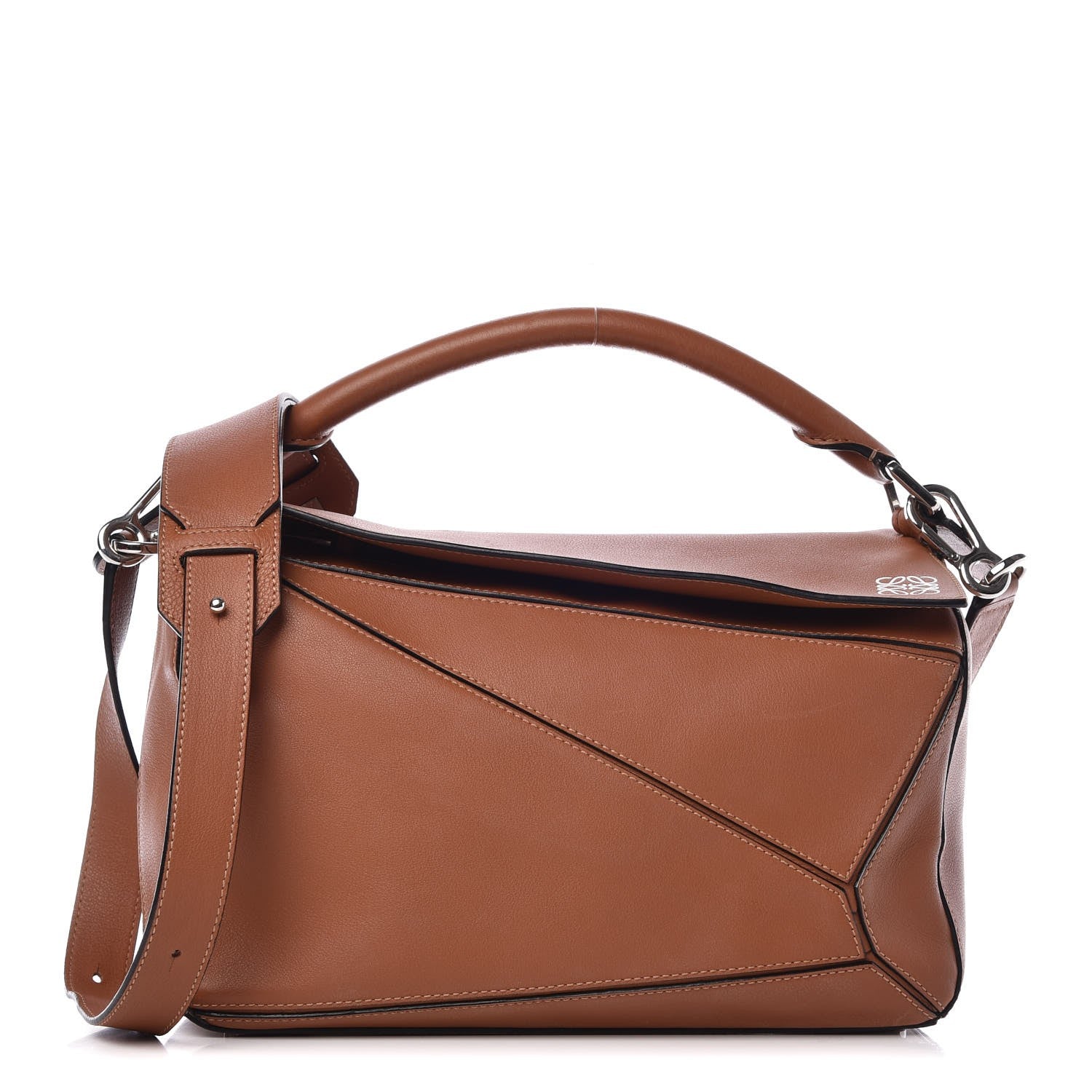 Loewe Calfskin Medium Puzzle Bag Tan 1 of 13