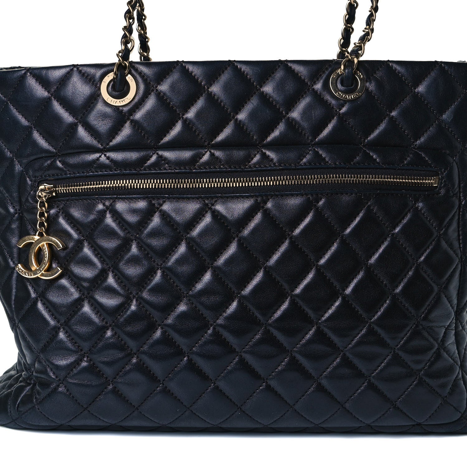 Chanel Lambskin Quilted Large Tote Black 6 of 8
