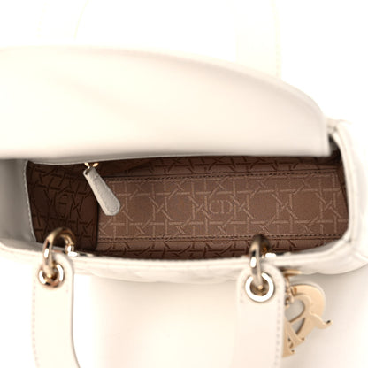 Christian Dior Lambskin Cannage Small Lady Dior White 4 of 10
