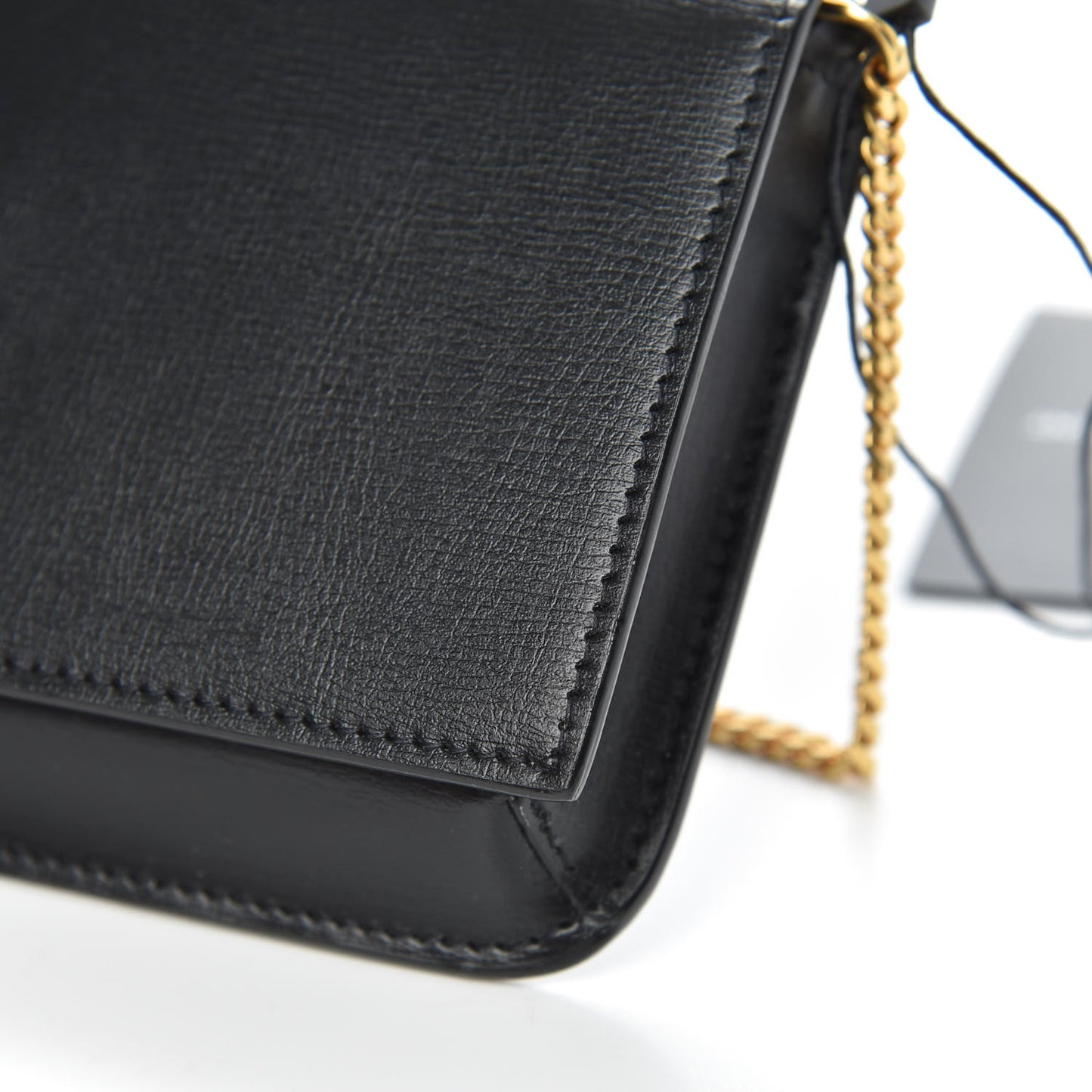 Smooth Calfskin Monogram Phone Holder Crossbody Black
