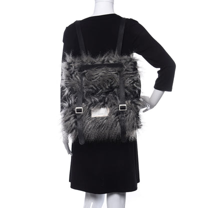 Chanel Iridescent Calfskin Fantasy Fur Backpack Grey 2 of 12