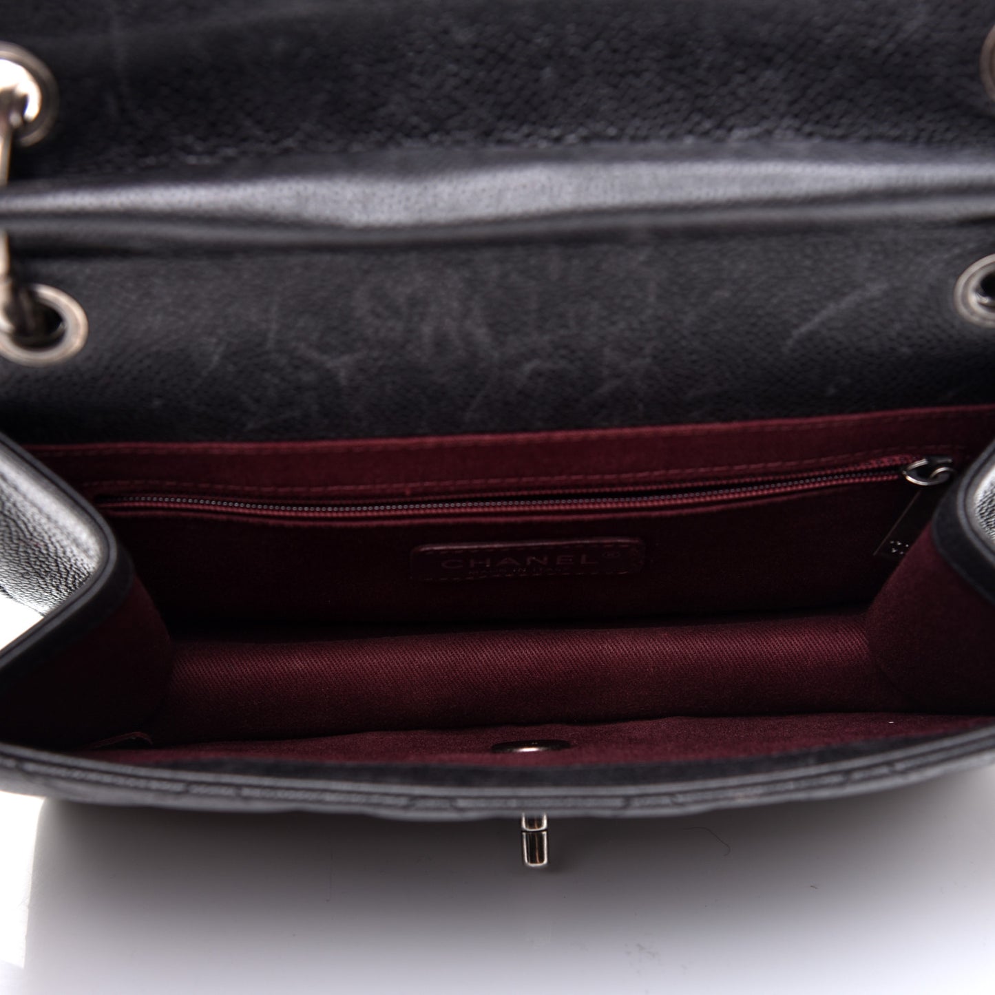 Caviar Quilted Medium Retro Class Flap Black