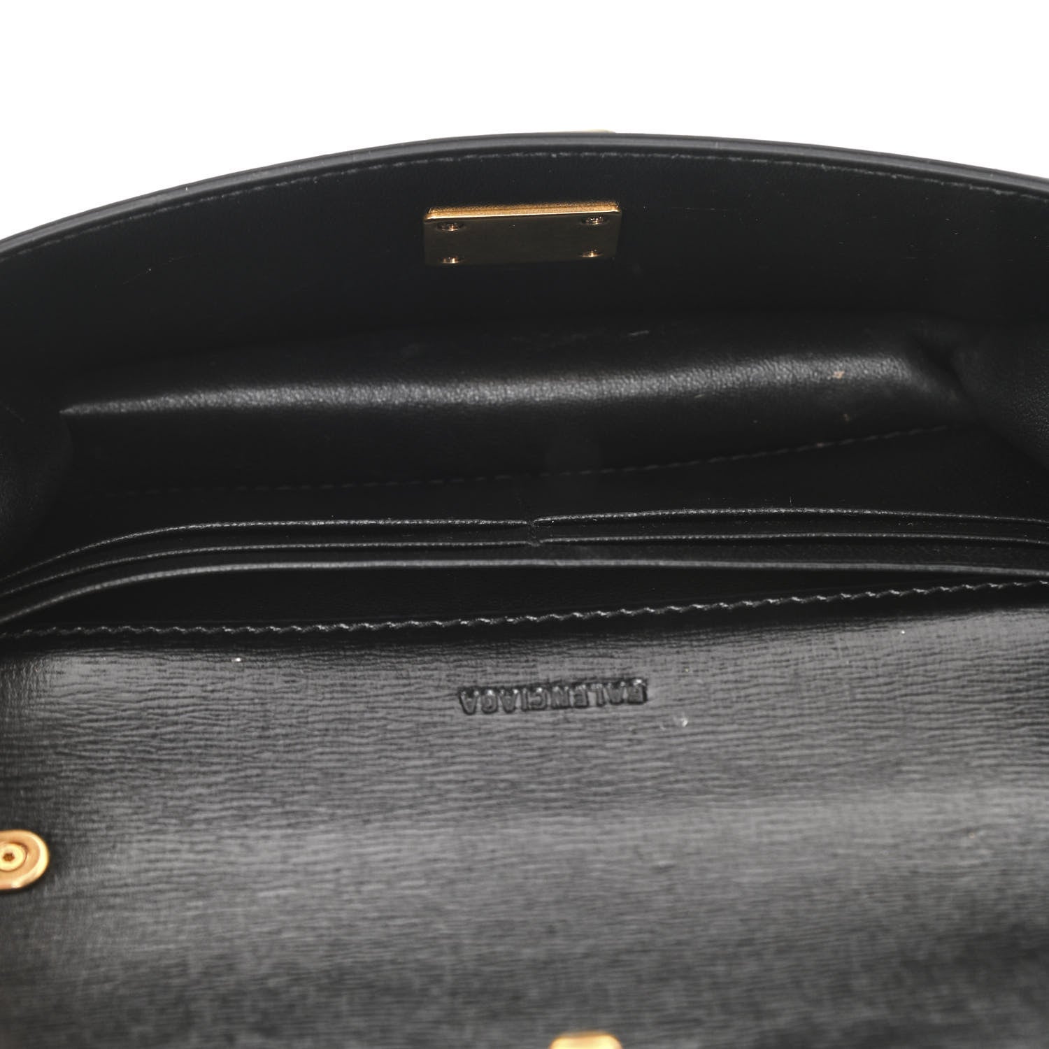 Balenciaga Calfskin Stripe Embossed Gossip Chain Bag XS Black 5 of 9