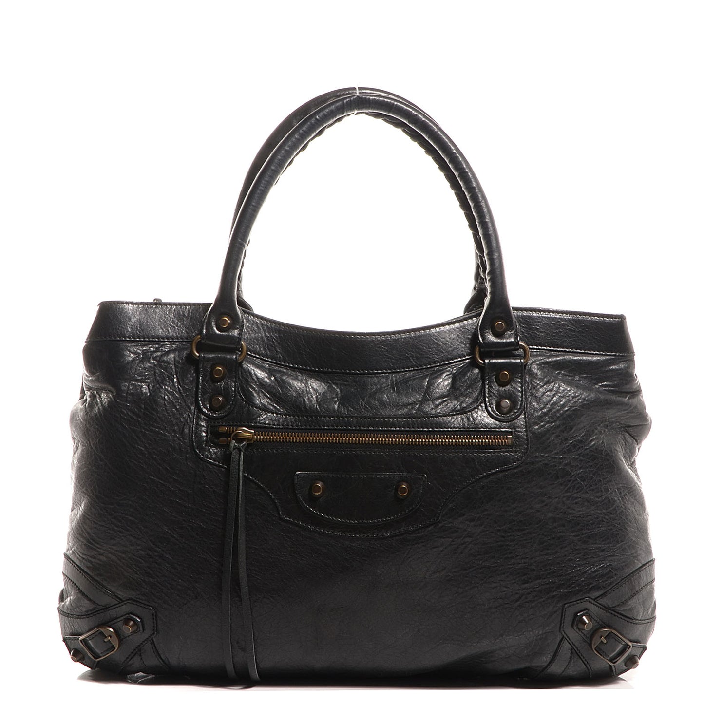 Chevre Classic Hardware Purse Black