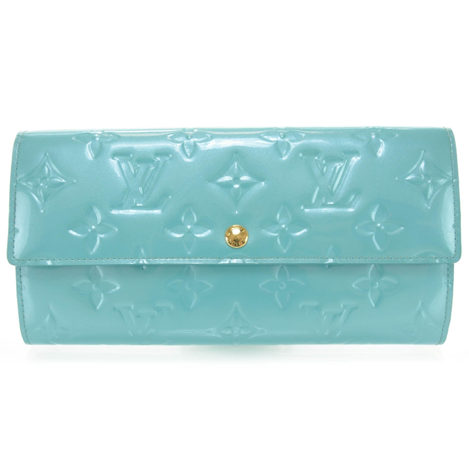 Louis Vuitton Vernis Sarah Wallet Blue Lagon 1 of 7