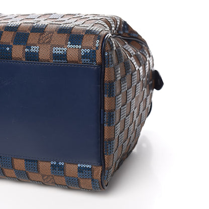 Louis Vuitton Damier Paillettes Speedy 30 Blue 10 of 12
