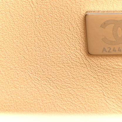 Chanel Caviar Quilted Medium Double Flap Beige 7 of 10