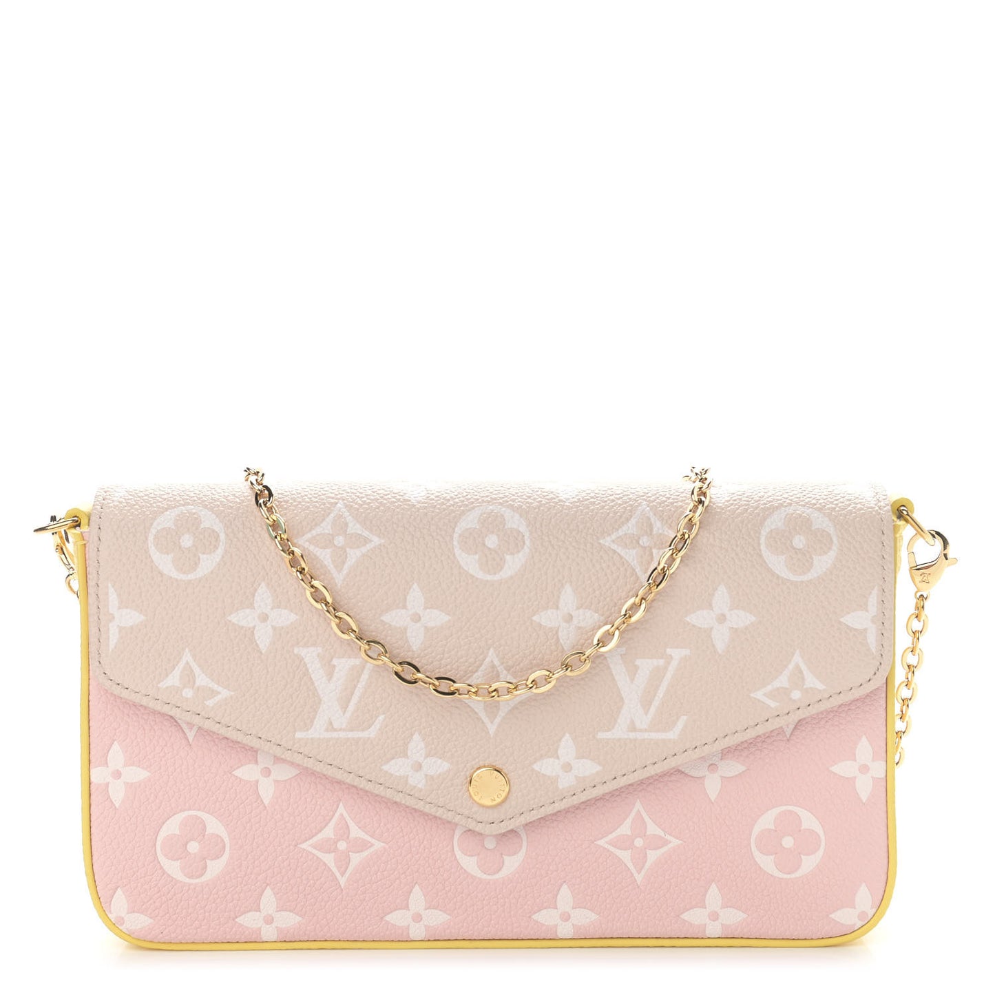 Empreinte Spring in the City Felicie Pochette Chain Wallet Pink Beige Yellow