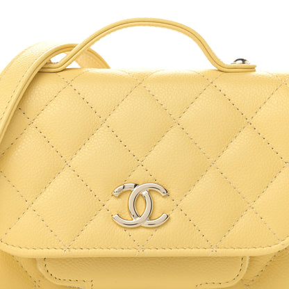 Chanel Caviar Quilted Business Affinity Clutch With Chain Flap Yellow 9 of 12
