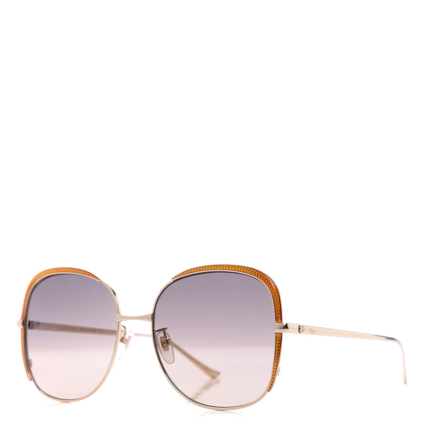 Metal Oversized Sunglasses GG0400S Gold Brown
