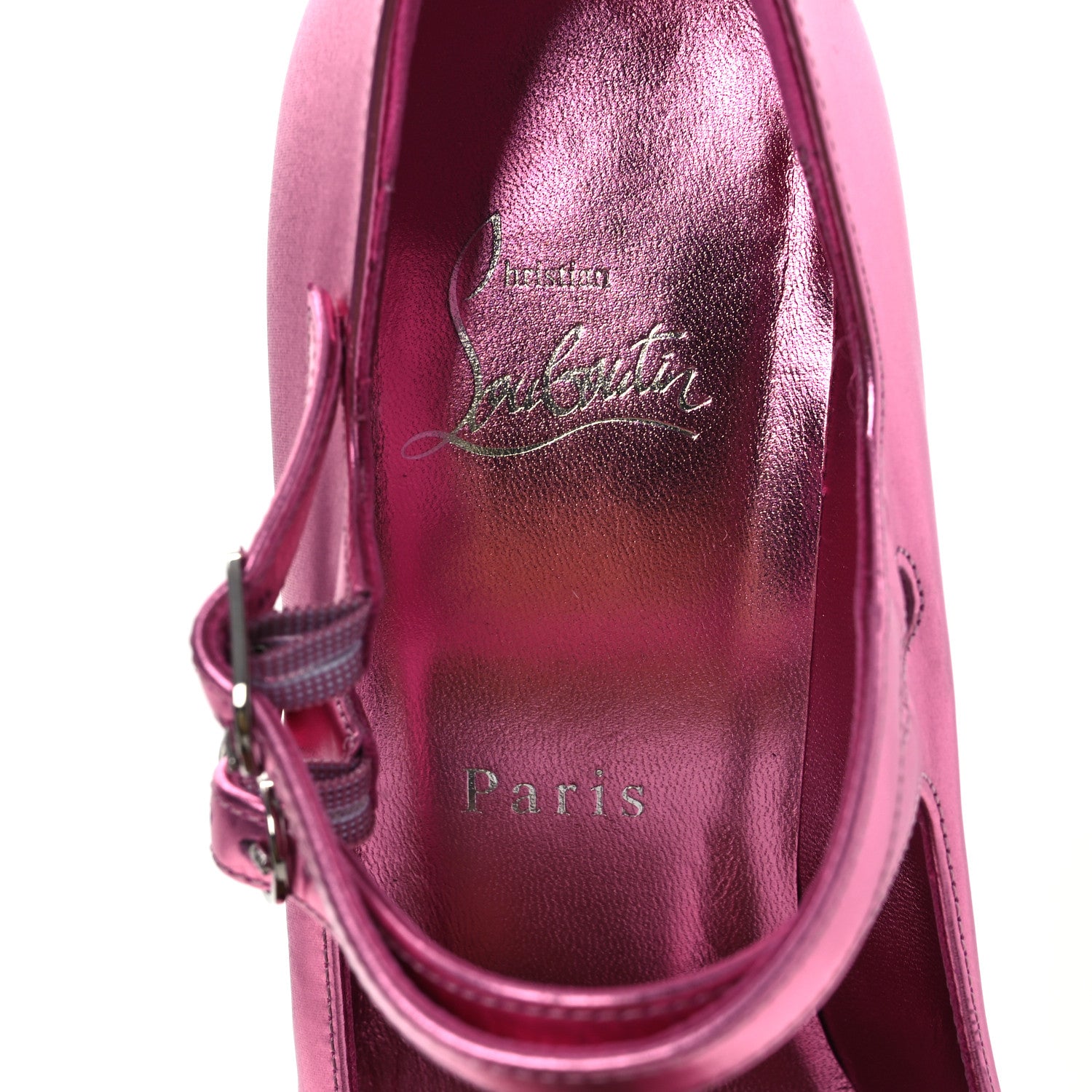 Christian Louboutin Metallic Calfskin Miss Jane Mary Janes 55 Pumps 39 Glam 9 of 11