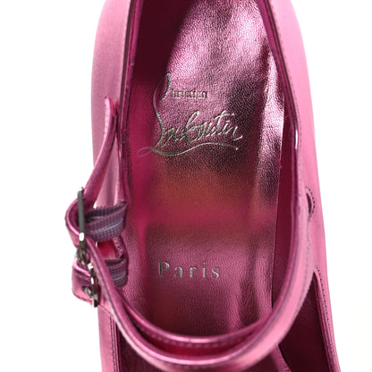 Christian Louboutin Metallic Calfskin Miss Jane Mary Janes 55 Pumps 39 Glam 9 of 11