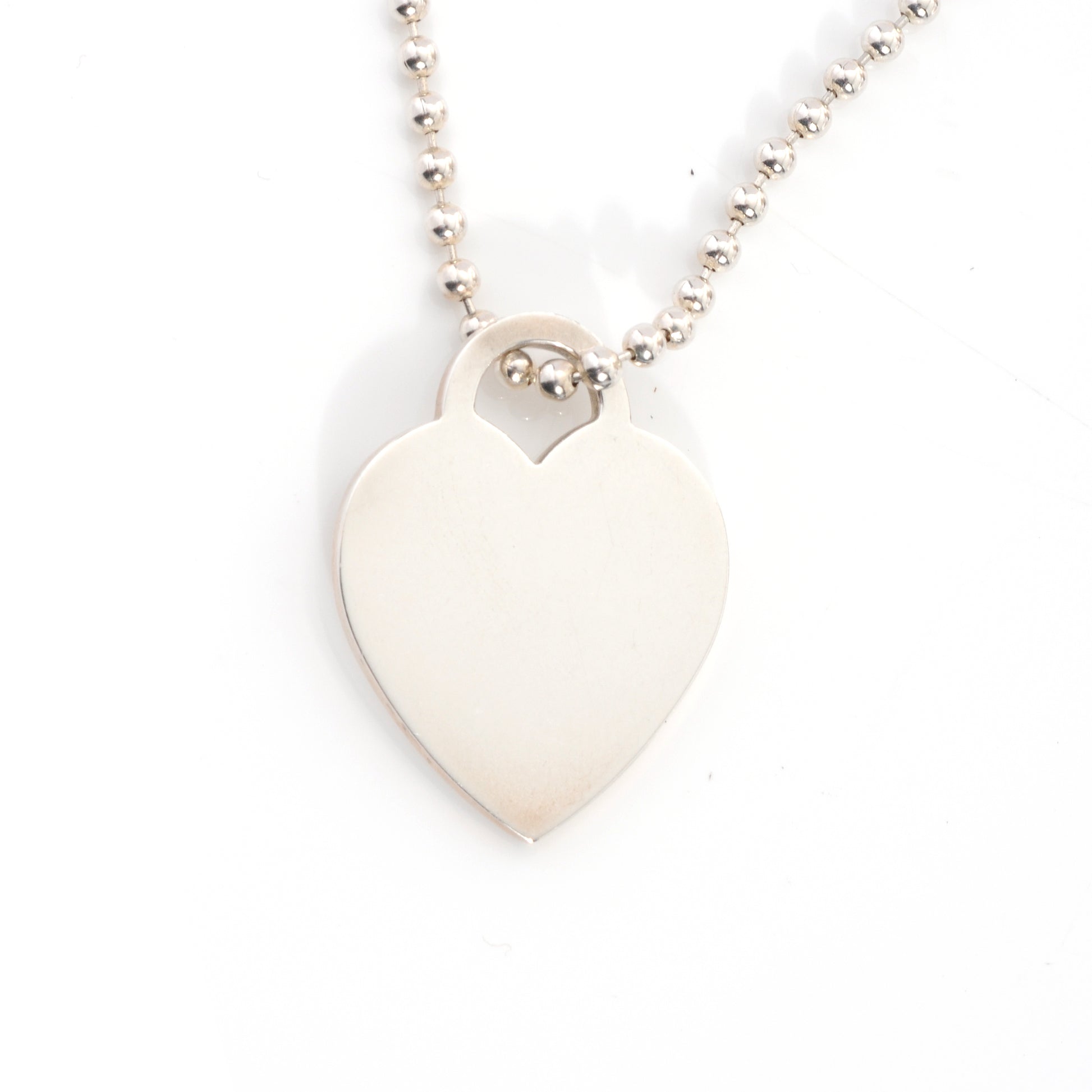 Tiffany Sterling Silver Long Return to Tiffany Heart Pendant Necklace 3 of 5