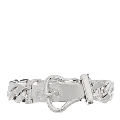 Hermes Sterling Silver Cuban Buckle Bracelet 1 of 3