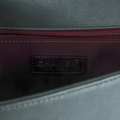 Chanel Calfskin Double Stitch New Medium Boy Flap Grey 7 of 8