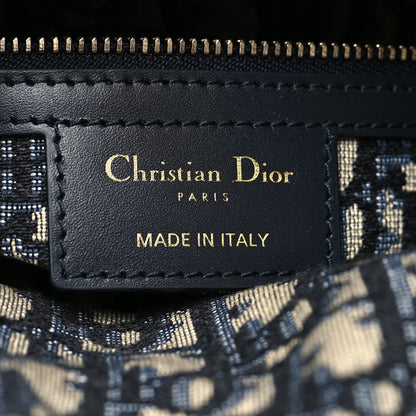 Christian Dior Wicker Oblique Medium Lady Dior Bag Blue 6 of 10
