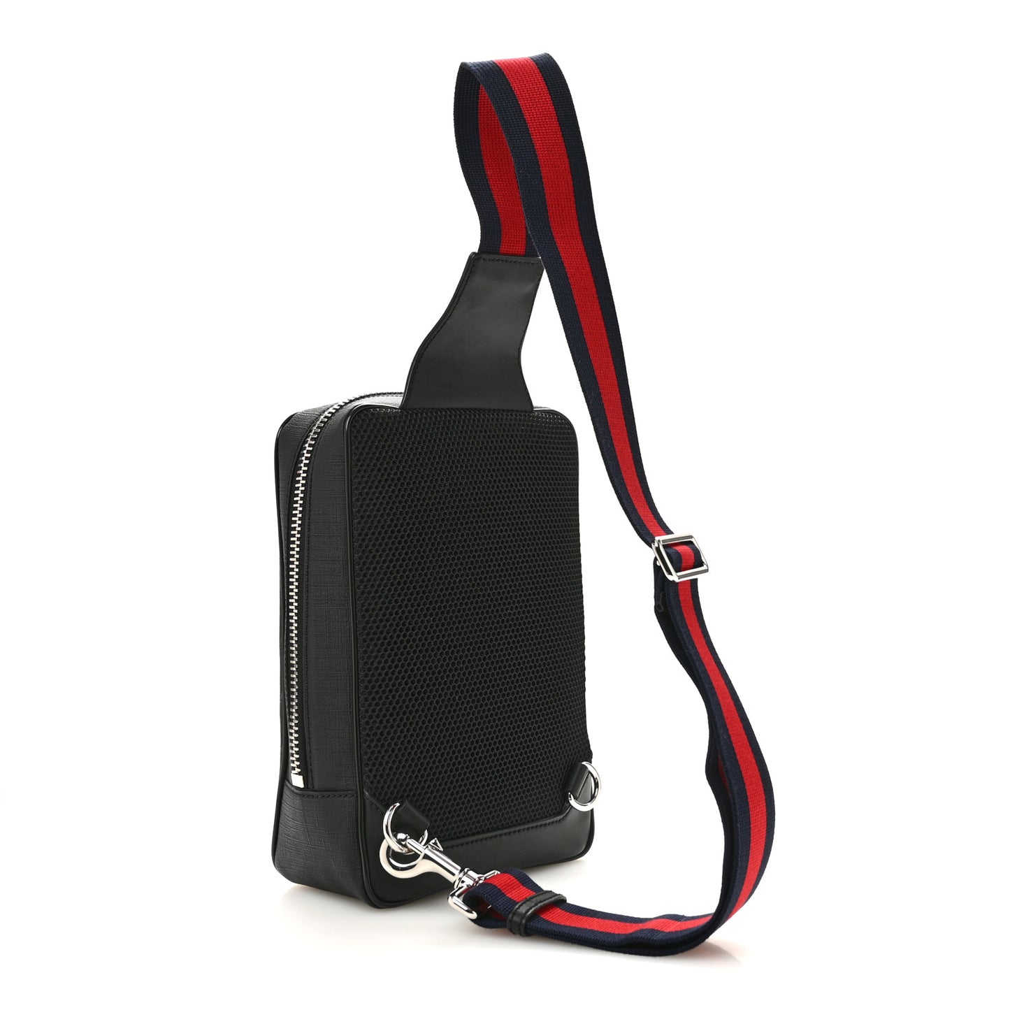 GG Supreme Monogram Web Belt Bag Black Grey