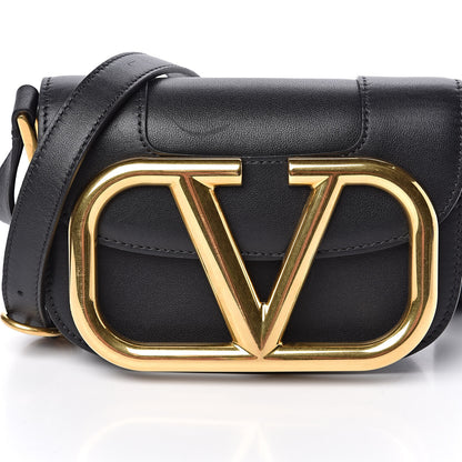 Valentino Garavani Calfskin Small Supervee Crossbody Bag Black 10 of 10
