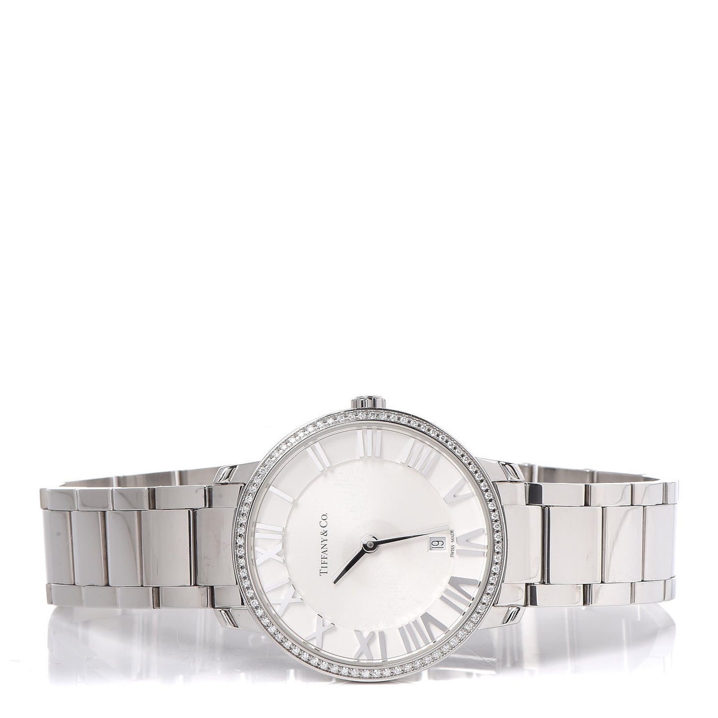 Stainless Steel Diamond Bezel 31mm Atlas 2-Hand Quartz Watch
