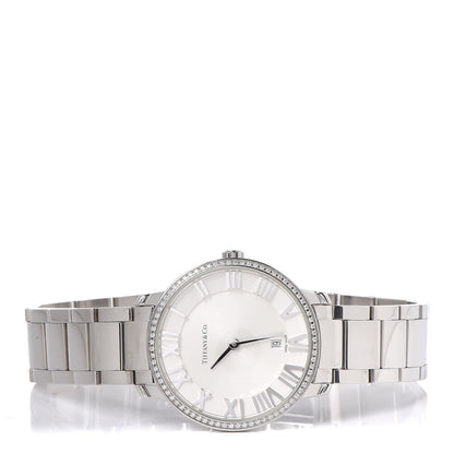 Tiffany Stainless Steel Diamond Bezel 31mm Atlas 2-Hand Quartz Watch 3 of 6