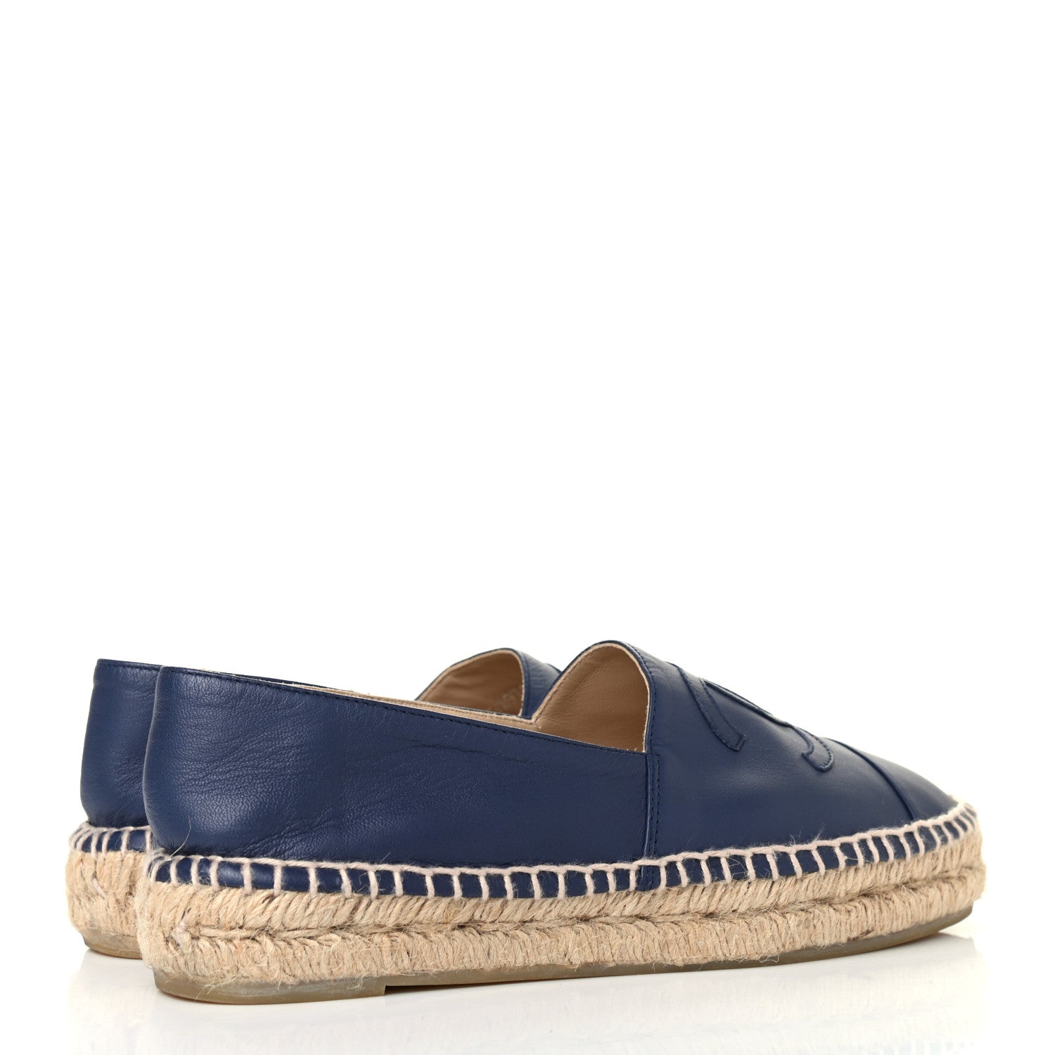 Chanel Lambskin CC Espadrilles 36 Dark Navy 3 of 4