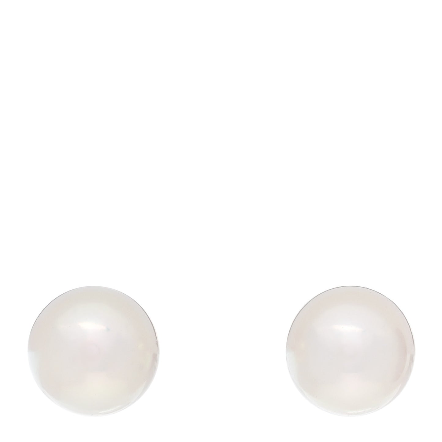 18K White Gold Akoya Cultured Pearl 6-6.5mm Stud Earrings