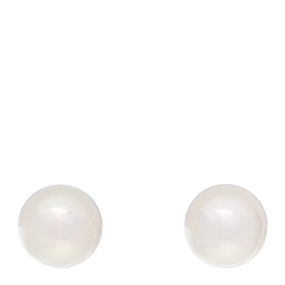 Mikimoto 18K White Gold Akoya Cultured Pearl 6-6.5mm Stud Earrings 1 of 5