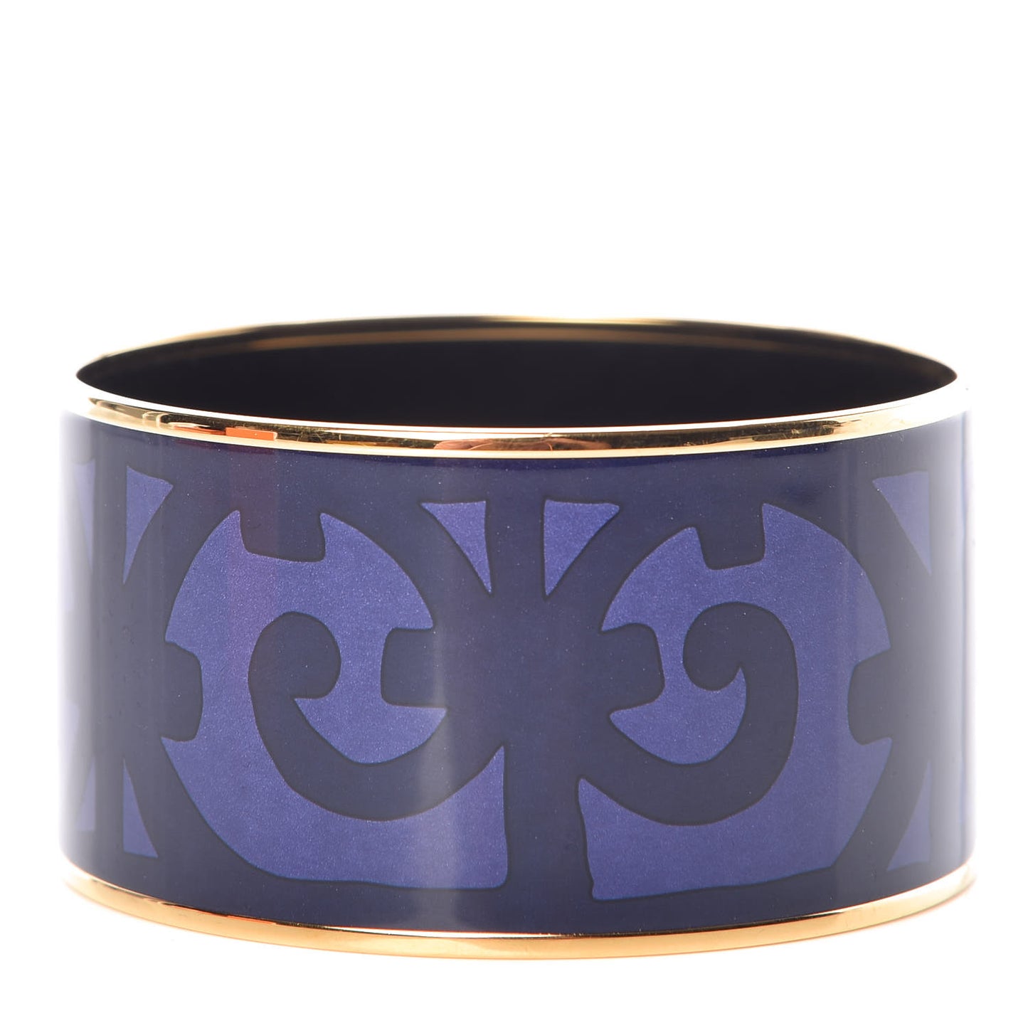 Enamel Printed Extra Wide Balcons du Guadalquivir Bracelet 70 Blue