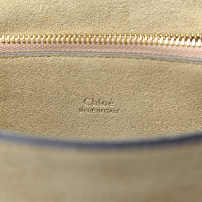 Chloe Calfskin Suede Rainbow Patchwork Medium Faye Shoulder Bag Caramel 6 of 9