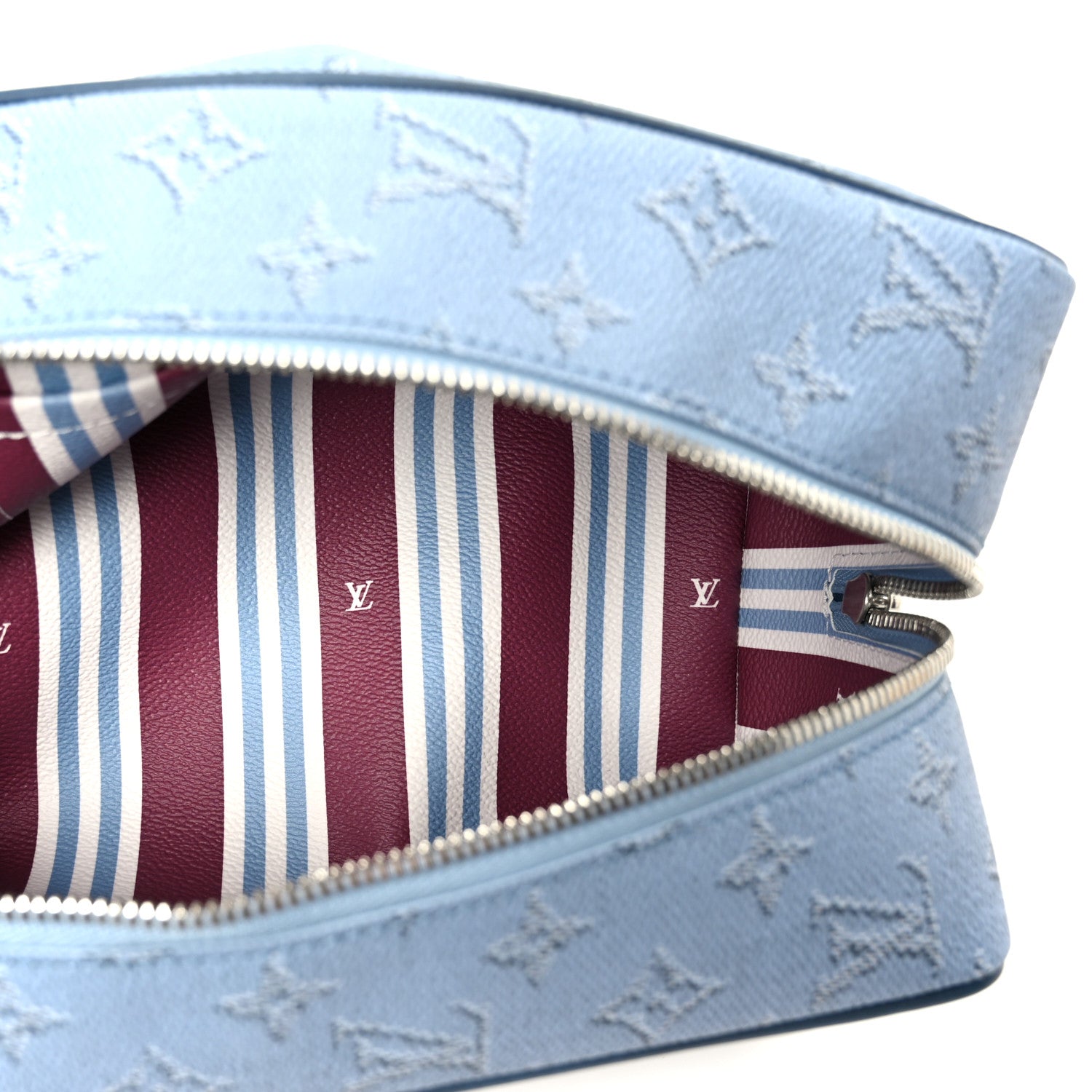【ドリーム池田店】LOUIS VITTON　ポシェットドキュマン　M54492　IKZ-397 Louis Vuitton Monogram Heritage Locker Dopp Kit Toilet Pouch Blue