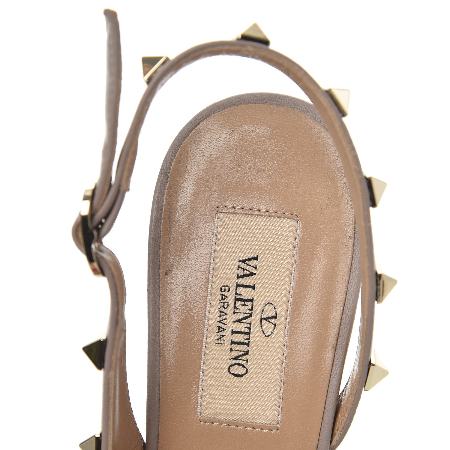Valentino Garavani Patent Rockstud Half D'Orsay Slingback 85mm Pumps 38 Poudre 14 of 21
