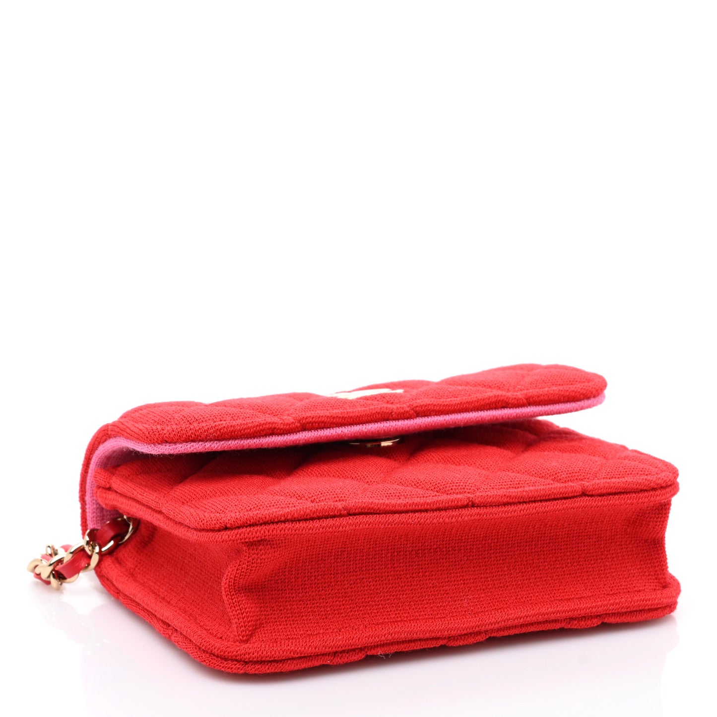 Jersey Quilted Micro Mini Flap Red