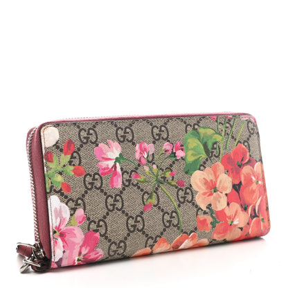 Gucci GG Supreme Monogram Blooms Wrist Wallet Beige Multicolor Dry Rose 3 of 8