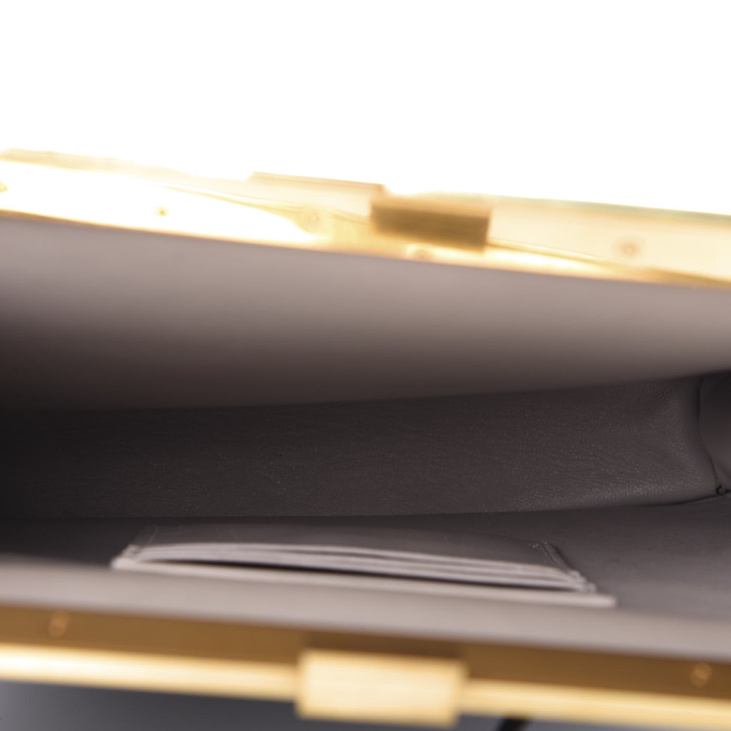 Smooth Calfskin Mini Clasp Bag Black