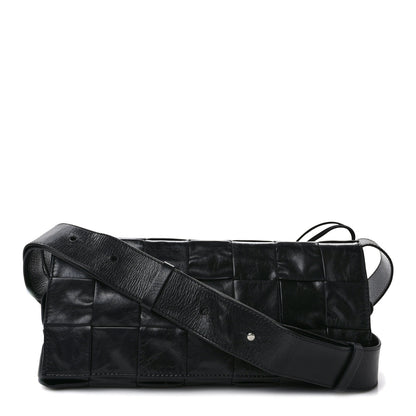 Bottega Veneta Paper Calfskin Intrecciato Stretch Cassette Black 1 of 11