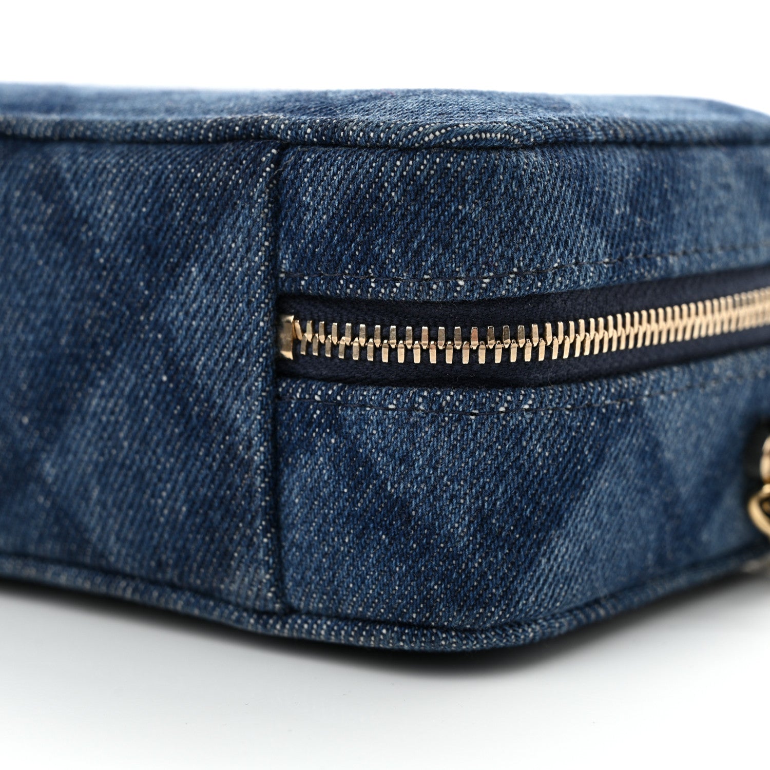 Chanel Printed Denim CC Camera Case Blue 10 of 10