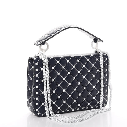 Valentino Garavani Nappa Medium Free Rockstud Spike Shoulder Bag Marine 4 of 8