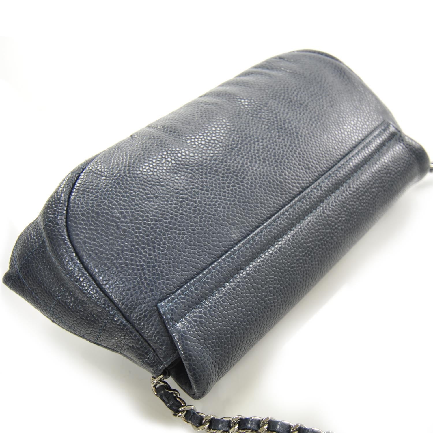 Chanel Caviar Half Moon Wallet On Chain Navy 5 of 11