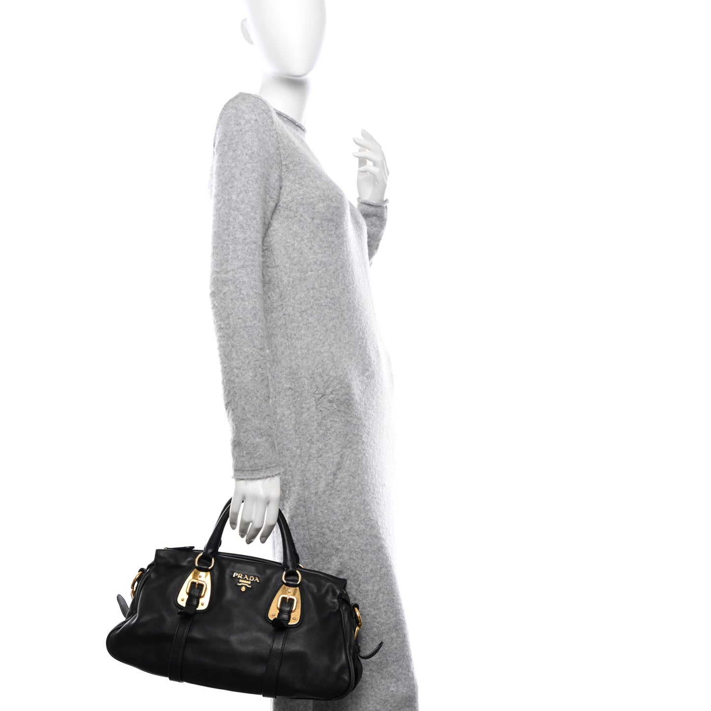Soft Calfskin Shoulder Bag Black