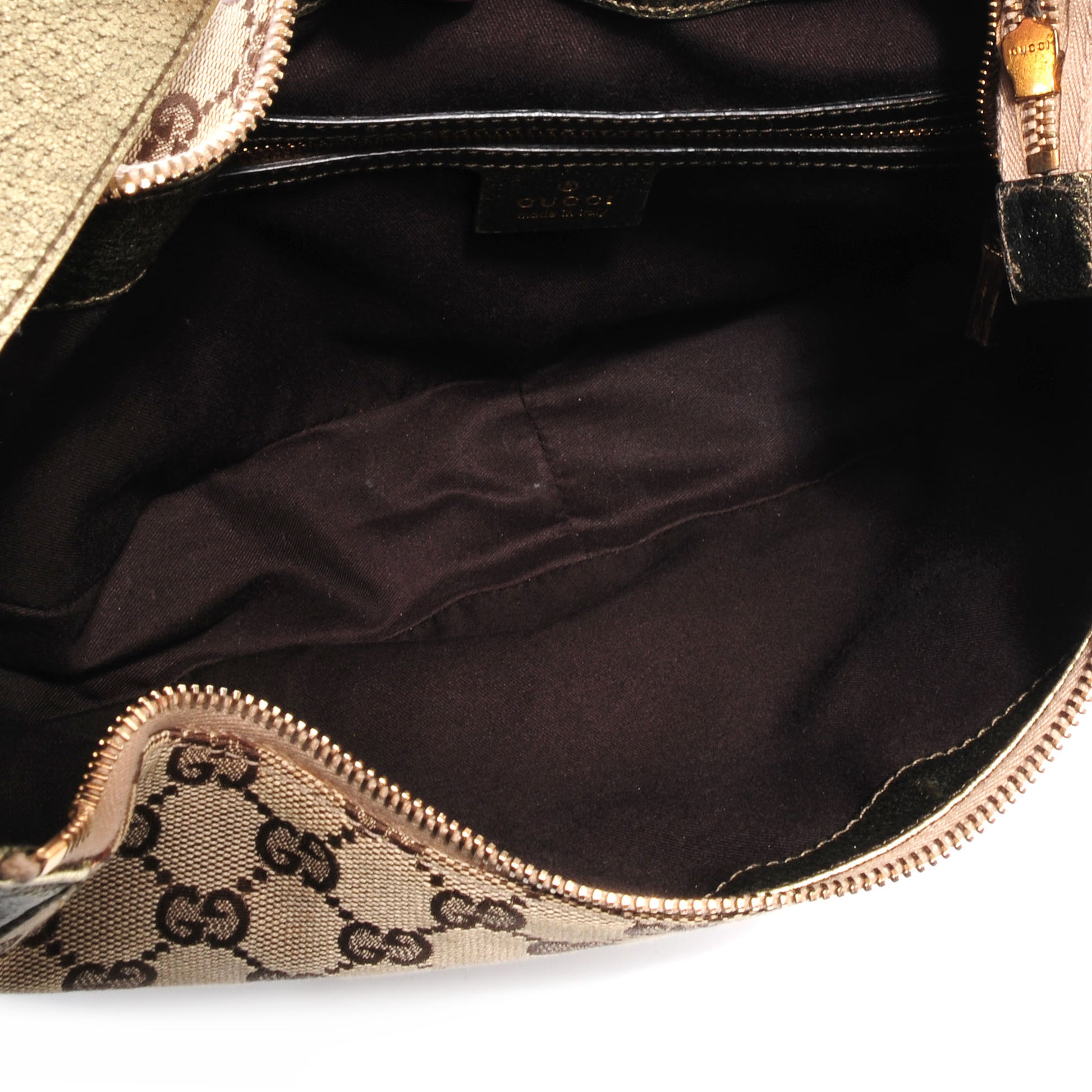 Gucci Monogram Bamboo Ring Hobo Metallic 5 of 7