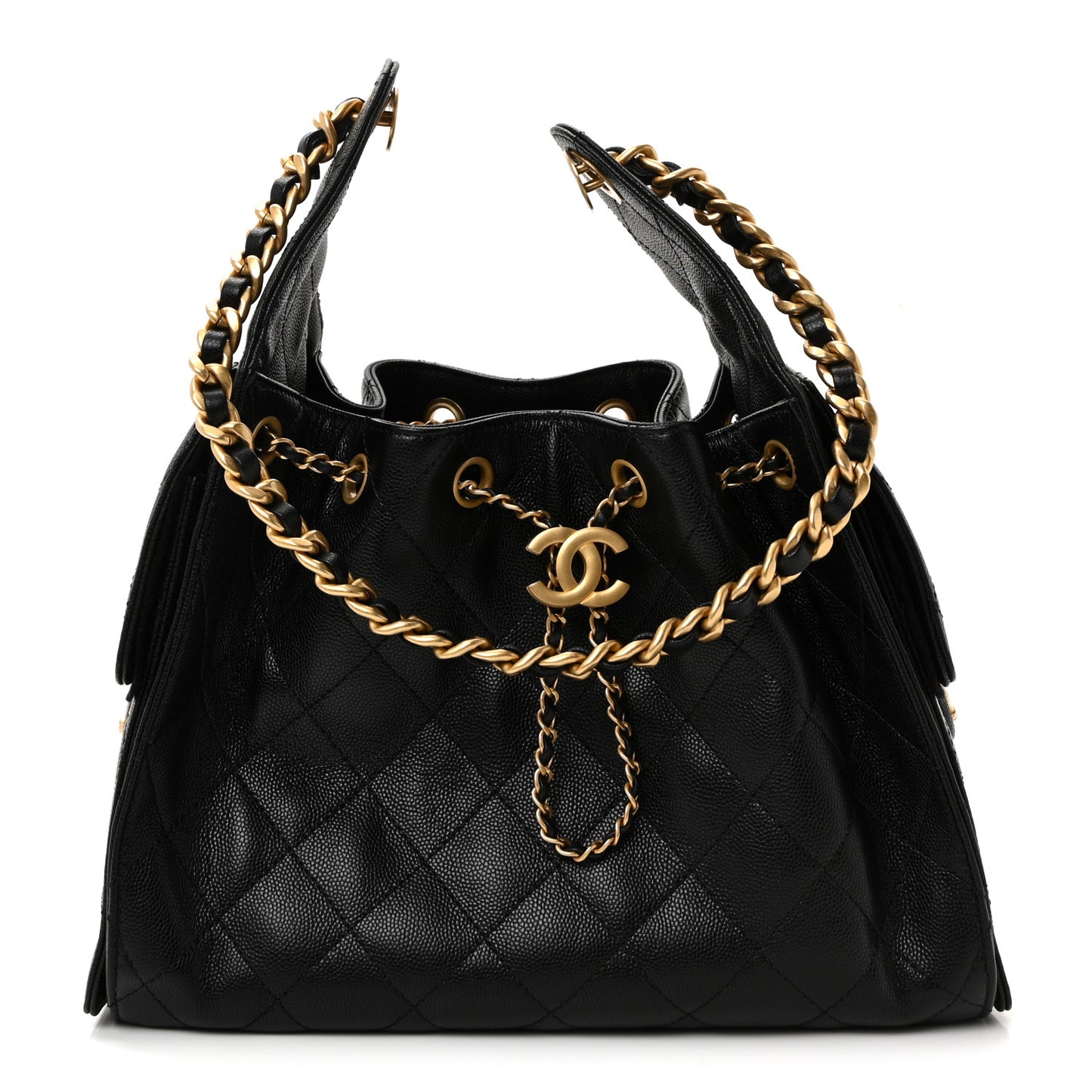 Caviar Quilted Small Chanel 25 Handbag Black
