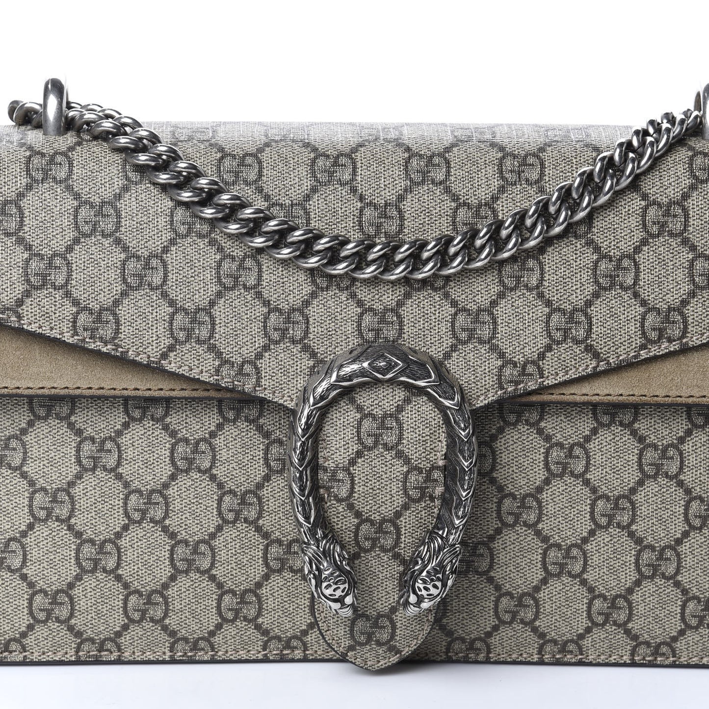 GG Supreme Monogram Small Dionysus Shoulder Bag Taupe