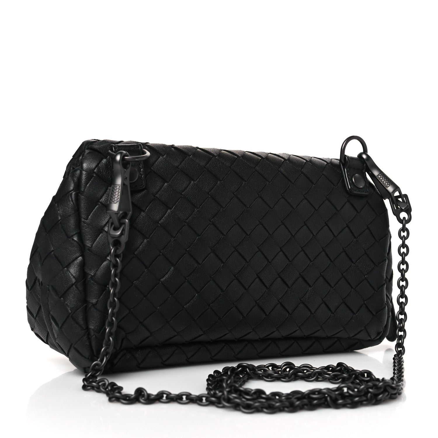 Bottega Veneta Nappa Intrecciato Small Messenger Bag Light Grey 3 of 10