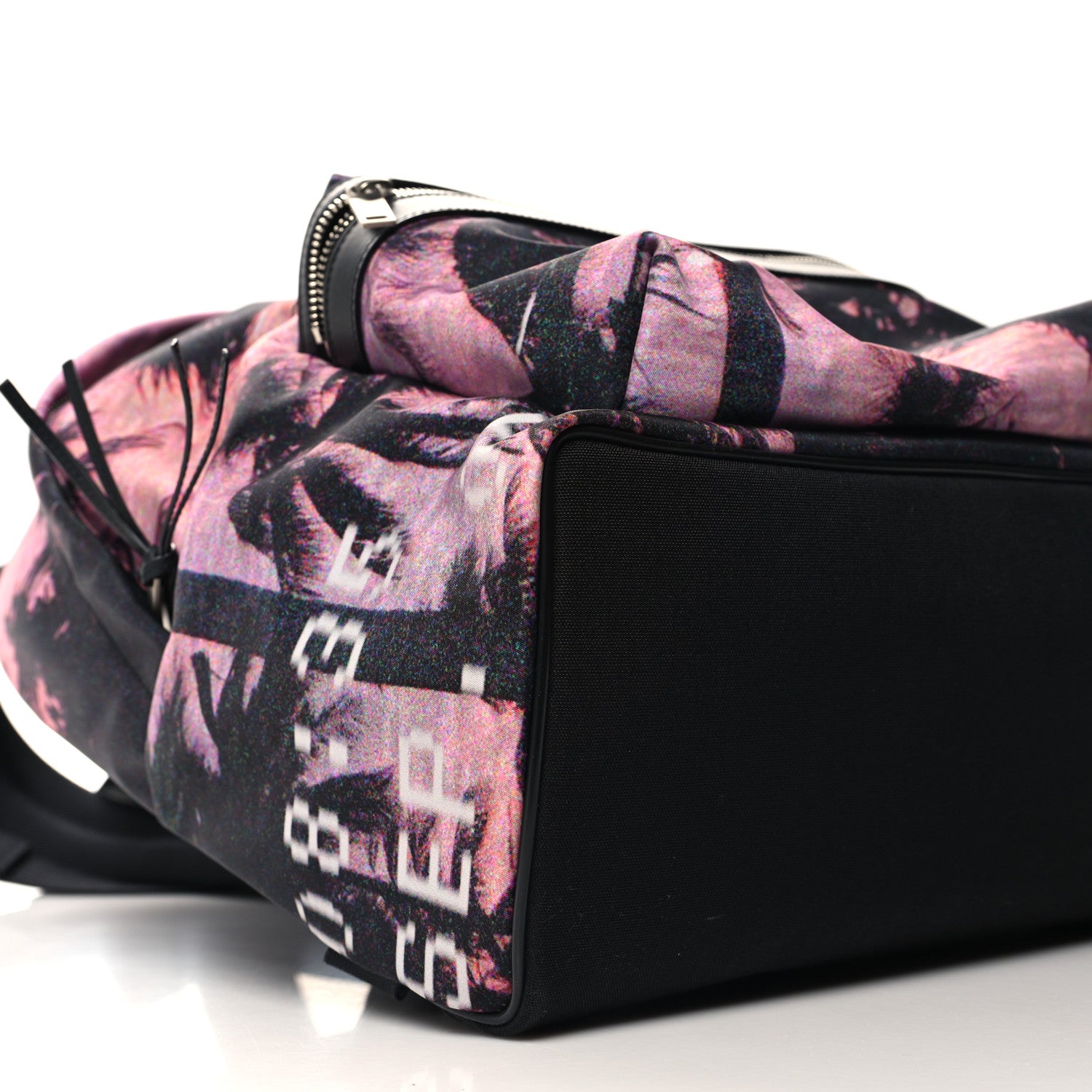 Saint Laurent Canvas Palm Tree Sunset City Backpack Violet Black 9 of 10