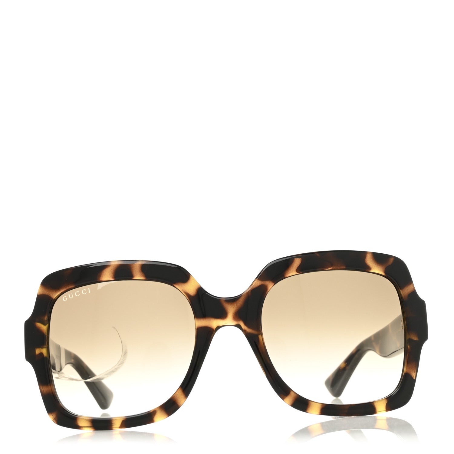 Gucci Acetate Square Frame Sunglasses GG1337S Havana 2 of 8